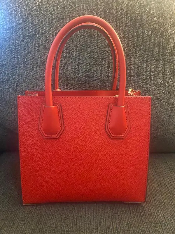 Túi Xách Michael Kors MK Flame Red Leather Cross Body Bag Màu Đỏ