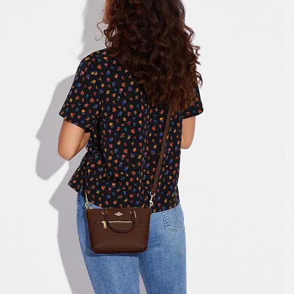 Túi Xách Coach Mini Gallery Crossbody Màu Nâu