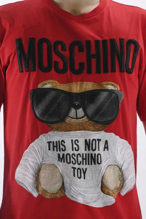 Áo Phông Moschino Micro Teddy Bear T-Shirt Red Màu Đỏ - Thời trang - Vua Hàng Hiệu