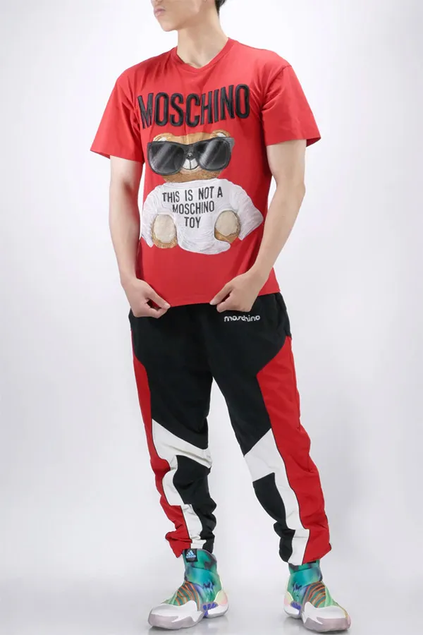 Áo Phông Moschino Micro Teddy Bear T-Shirt Red Màu Đỏ - Thời trang - Vua Hàng Hiệu