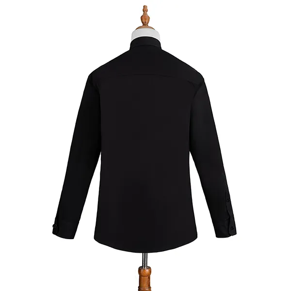 Áo Sơ Mi Burberry Logo Detail Stretch Cotton Poplin Shirt 8021845 Màu Đen Size M