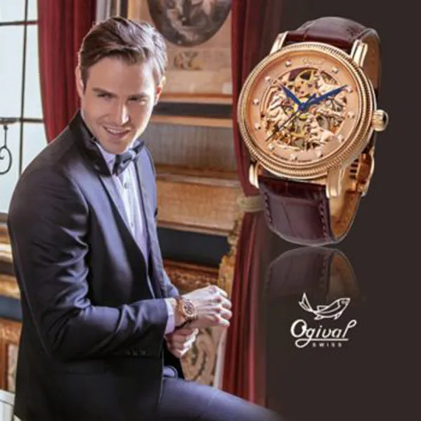 Đồng Hồ Nam Ogival OG358-18.965A42GSR-GL 18K Bezel 42G Rồng 3D - Đồng hồ - Vua Hàng Hiệu