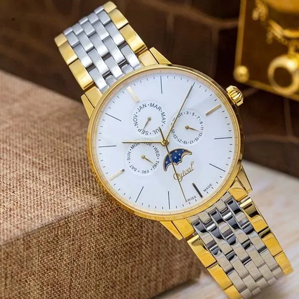 Đồng Hồ Nam Ogival OG1930-6MSR T Moon Pharse Demi Vàng - Bạc - Đồng hồ - Vua Hàng Hiệu