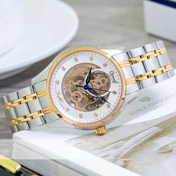 Đồng Hồ Nam Ogival OG3356.61AGSR-T Cá Nhảy Demi Vàng - Bạc