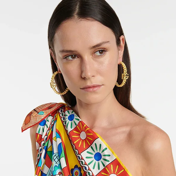 Khuyên Tai Dolce & Gabbana D&G Hoop Earrings Màu Vàng - Trang sức - Vua Hàng Hiệu