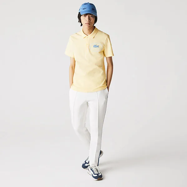 Áo Polo Lacoste Men’s Slim Fit Embroidered Crocodile Cotton Piqué PH9733-51-WWJ Màu Vàng Size XS - Thời trang - Vua Hàng Hiệu