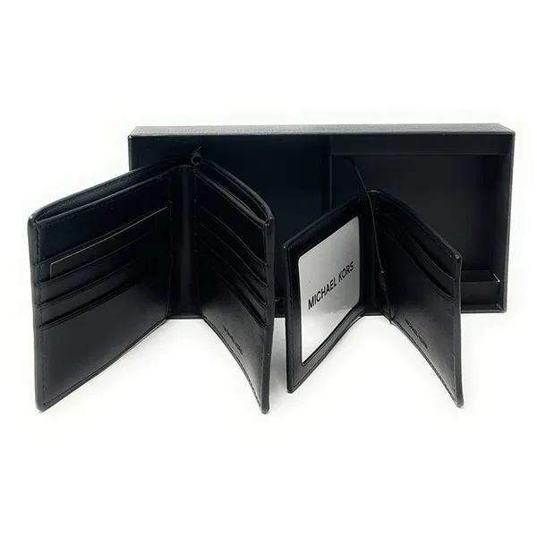 Set Ví Michael Kors MK Men's 3 in 1 Box Set Bifold Wallet Credit Card Holder Màu Xanh Navy