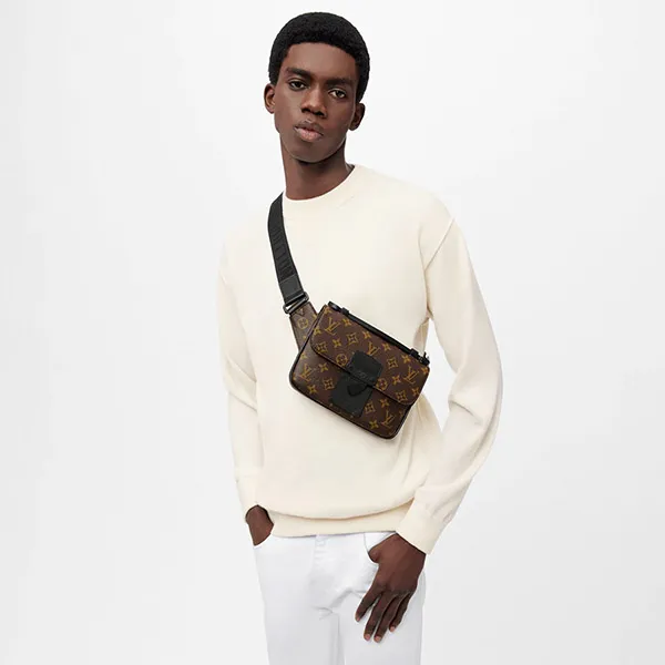 Túi Đeo Hông Nam Louis Vuitton LV S Lock Sling Bag Monogram M45807 Màu Nâu - Túi xách - Vua Hàng Hiệu