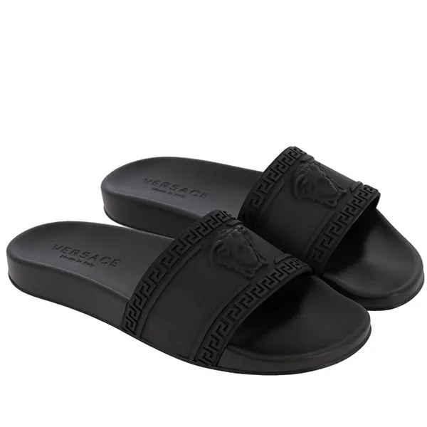 Dép Versace Medusa Pool Slide DSU5883 DGO9G D41 Màu Đen Size 40