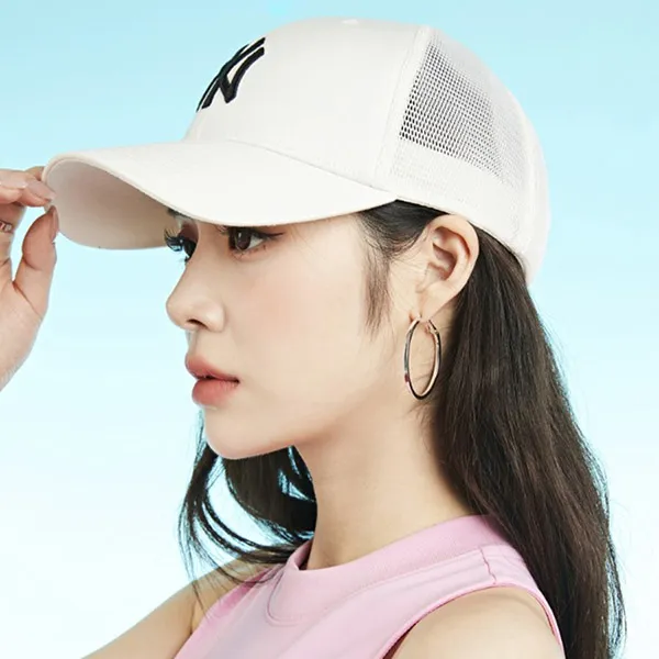 Mũ MLB Basic Mesh Cap New York Yankees 3AMC00133GP001 Màu Trắng Kem