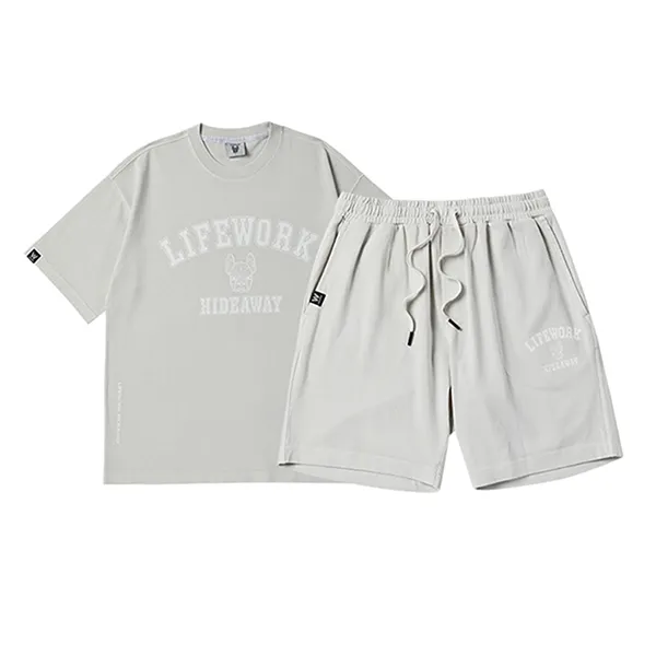 Bộ Quần Áo Cộc Tay LifeWork Basic LW222TS111/LW222KS111 Màu Ghi Sáng Size S - Thời trang - Vua Hàng Hiệu