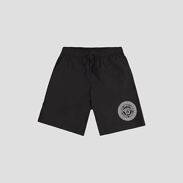Quần Short Versace 1006004 1A04113 Màu Đen Logo Trắng