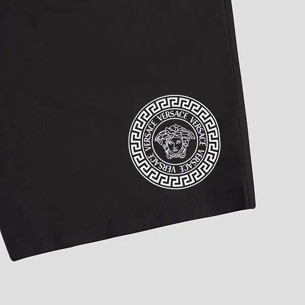 Quần Short Versace 1006004 1A04113 Màu Đen Logo Trắng