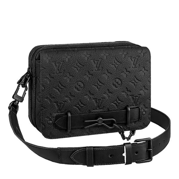 Túi Đeo Chéo Nam Louis Vuitton LV Steamer Messenger Mono Đen Chìm