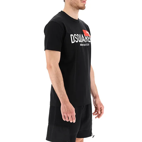 Áo Phông Dsquared2 Red Tag Logo T-Shirt S71GD1021 Màu Đen