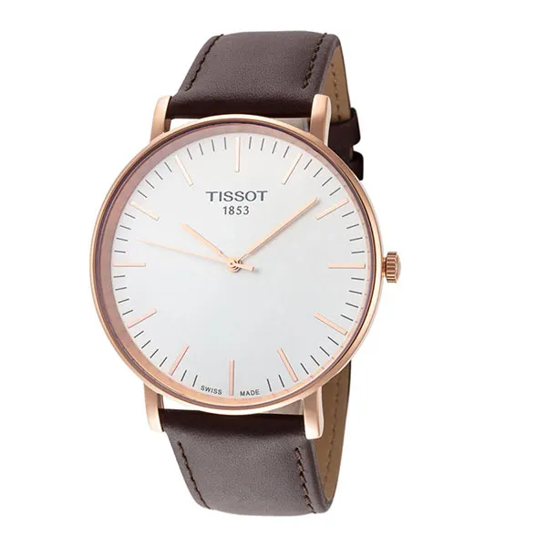 Đồng Hồ Nam Tissot Everytime Men's Watch T1096103603100 Màu Nâu Mặt Trắng