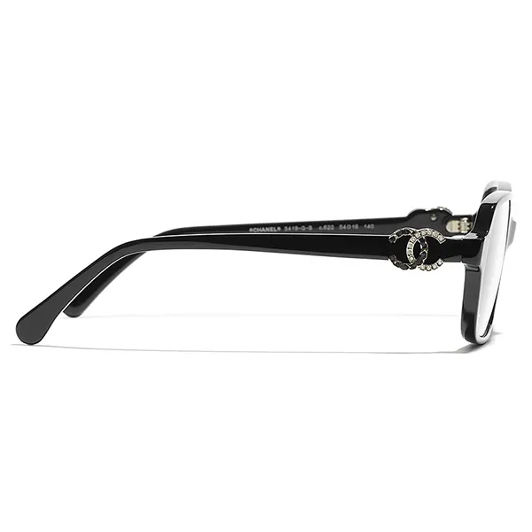 Kính Mắt Cận Chanel Square Frames Eyeglasses CH 3419QB C622 52/16 Màu Đen