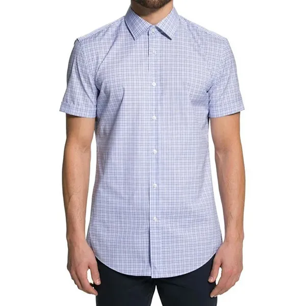 Áo Sơ Mi Hugo Boss Họa Tiết Kẻ PVN44 Màu Xanh Nhạt Size L - Thời trang - Vua Hàng Hiệu