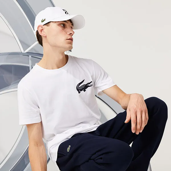Áo Phông Lacoste Men's Sport x Novak Djokovic Breathable Jersey T-Shirt TH2246-AJM Màu Trắng Size M
