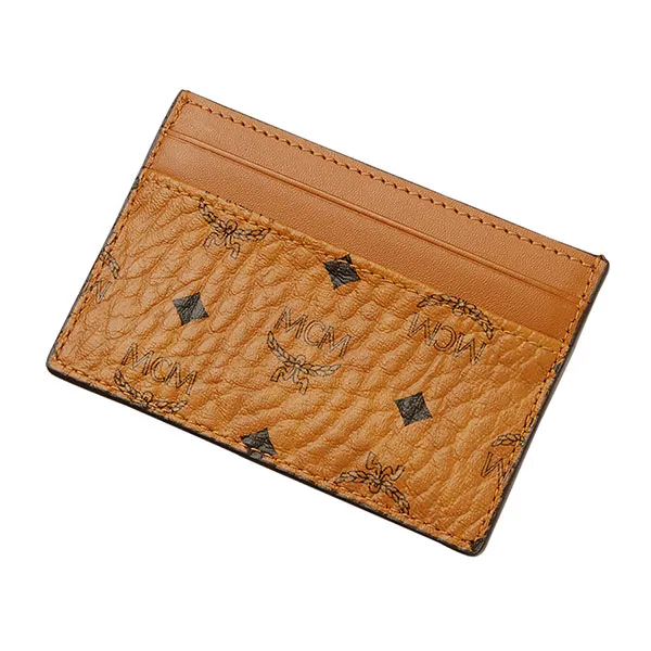 Ví MCM Card Case in Visetos Original Màu Nâu