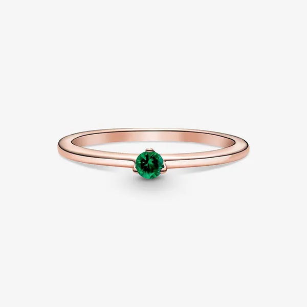 Nhẫn Pandora Green Solitaire Ring Đính Pha Lê Màu Xanh Green