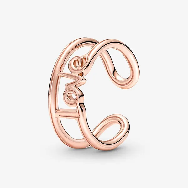 Nhẫn Pandora Me Love Open Ring 180077C00 Màu Vàng Hồng