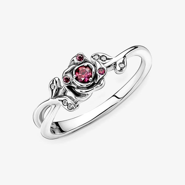 Nhẫn Pandora Disney Beauty And The Beast Rose Ring Màu Bạc - 1