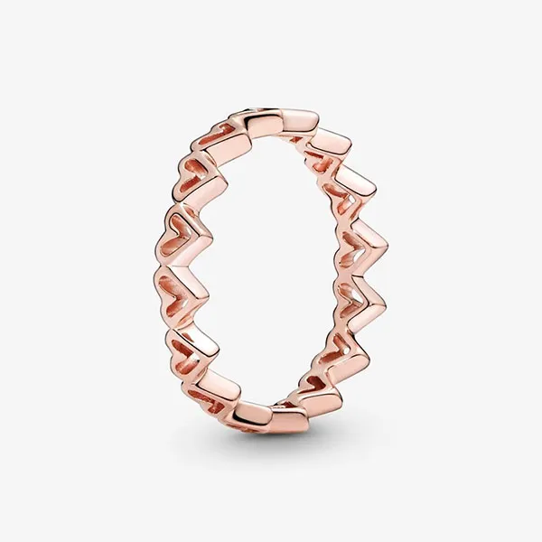 Nhẫn Pandora Freehand Hearts Ring Màu Vàng Hồng Size 50 - Trang sức - Vua Hàng Hiệu