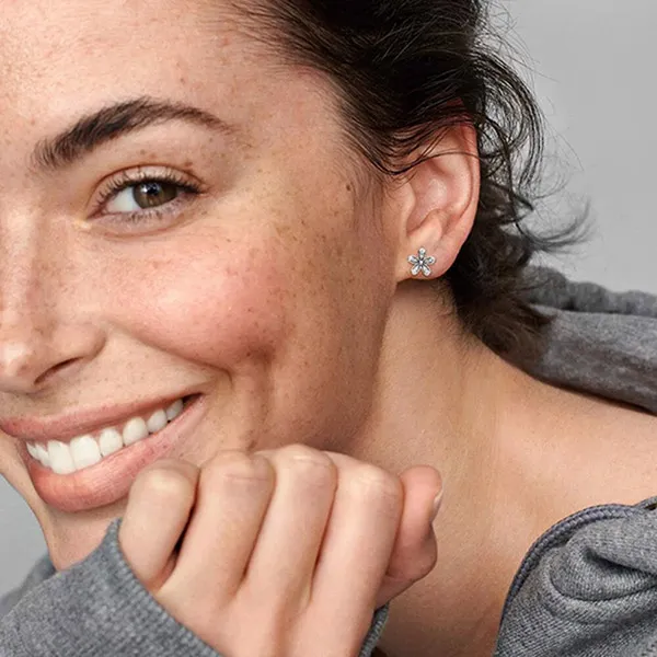 Khuyên Tai Pandora Dazzling Daisies Stud Earrings 290570CZ Màu Bạc - Trang sức - Vua Hàng Hiệu