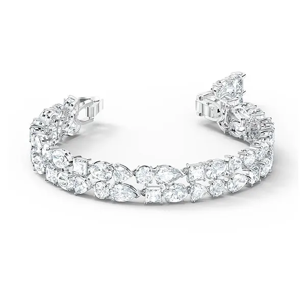 Vòng Đeo Tay Swarovski Tennis Deluxe Braceletmixed Cuts, White, Rhodium Plated 5562088 Màu Trắng - Trang sức - Vua Hàng Hiệu