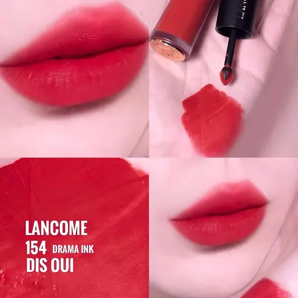 Son Kem Lì Lancôme Drama Ink 154 Dis Oui Màu Đỏ San Hô ( New )