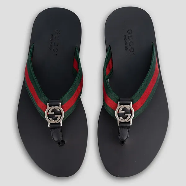 Dép Xỏ Ngón Gucci Quai Dù Phối Màu
