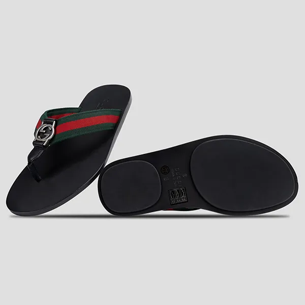 Dép Xỏ Ngón Gucci Quai Dù Phối Màu