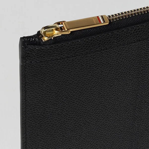 Túi Clutch Thom Browne Leather Small Document Holder Pouch MAC134A00198 001 Màu Đen