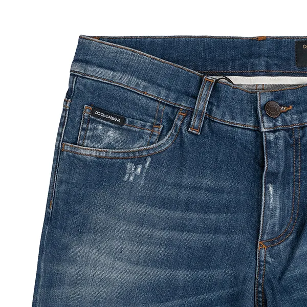Quần Jeans Nam Dolce & Gabbana D&G Slim GY07LD G8AM7 S9001 Màu Xanh Bò