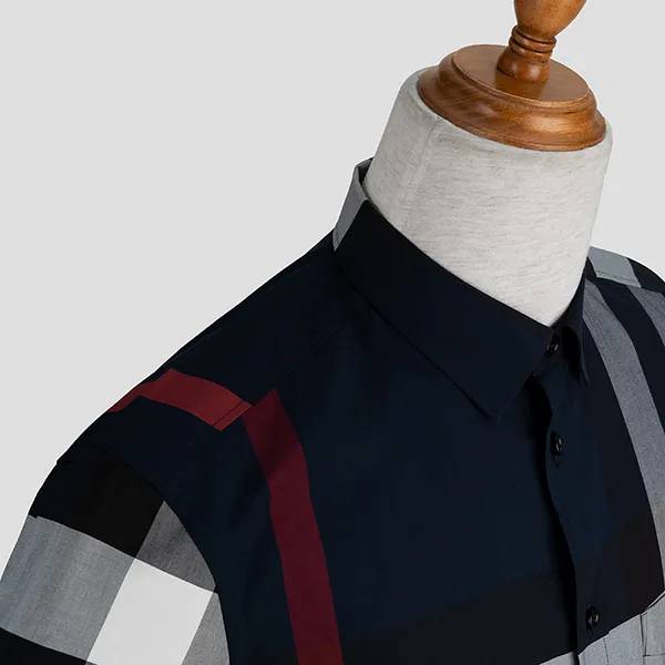 Áo Sơ Mi Burberry 8020855-1003 Màu Xanh Navy Size M