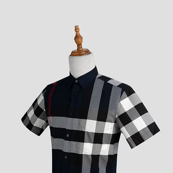 Áo Sơ Mi Burberry 8020855-1003 Màu Xanh Navy Size M