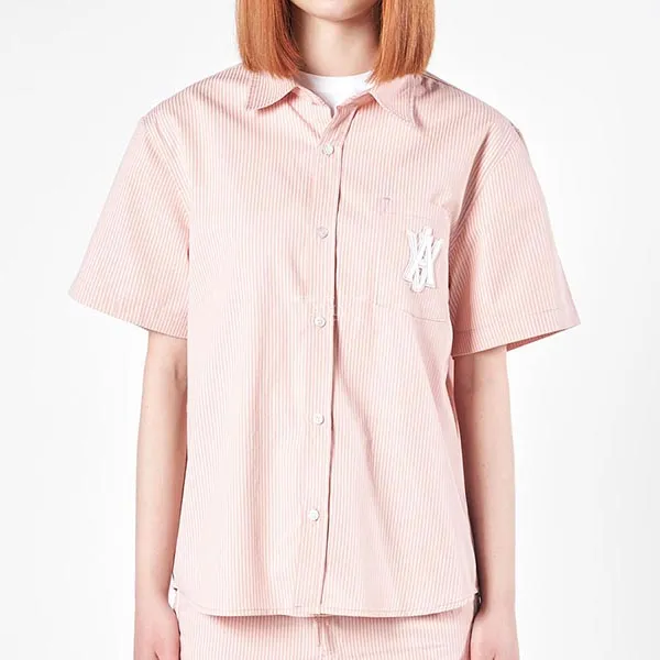 Bộ Quần Áo Cộc Tay Acmé De La Vie Adlv A Logo Emblem Patch Stripe Short Sleeve Shirt Pink Màu Hồng Nhạt - Thời trang - Vua Hàng Hiệu
