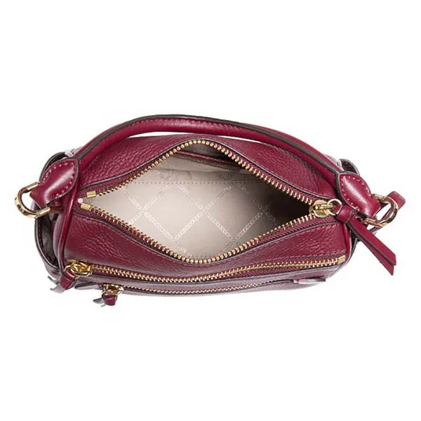 Túi Xách Michael Kors MK Lorimer Small Zip Satchel Dark Berry Màu Đỏ