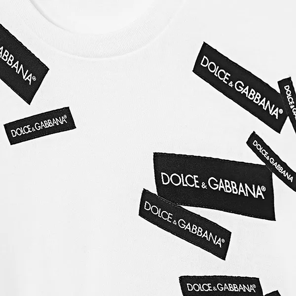 Áo Phông Nam Dolce & Gabbana D&G L4JT7N G7RIG Size 12 Year Màu Trắng