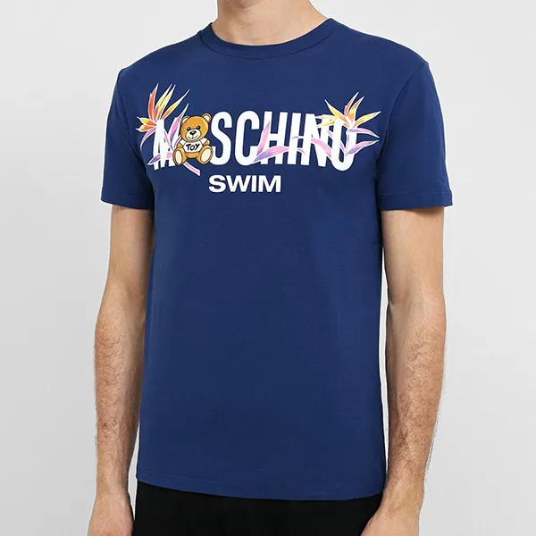 Áo Phông Moschino Swim V1909 2303 Màu Xanh Đậm