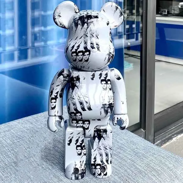 Đồ Chơi Mô Hình Bearbrick Andy Warhol's Elvis Presley Màu Xám Size 1000% - Đồ chơi mô hình - Vua Hàng Hiệu