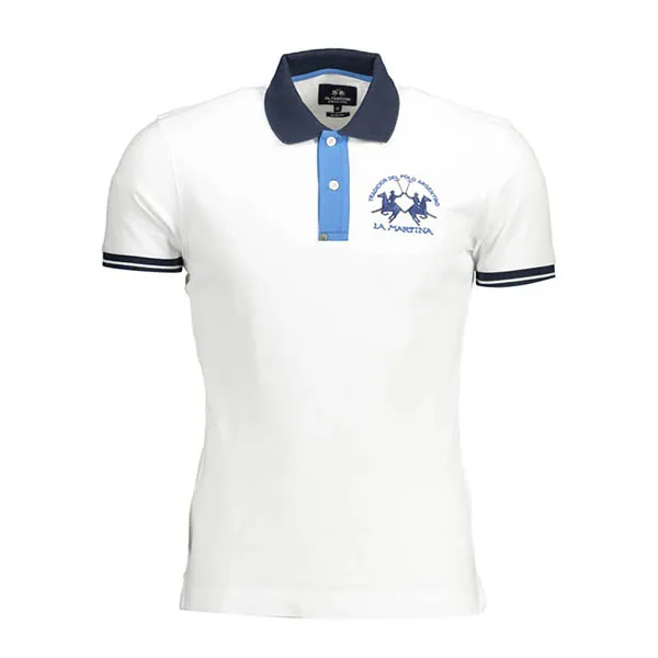 Áo Polo Nam La Martina Thêu Logo Màu Trắng Size L - 2