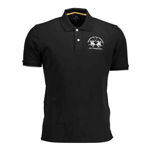 Áo Polo Nam La Martina Thêu Logo Ngực Lớn Màu Đen Size M - 2