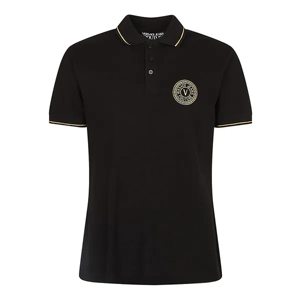 Áo Polo Versace Jeans Couture Branded Polo In Black 71GAGT01 CJ01T G89 Màu Đen Size M