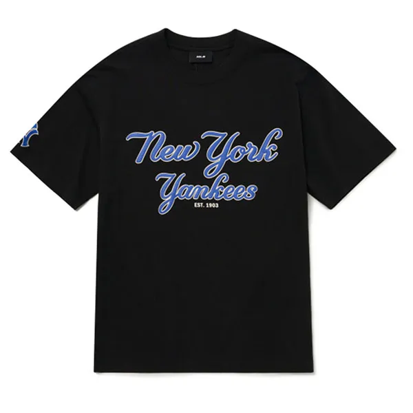 Áo Phông MLB Cursive Overfit New York Yankees Tshirt 3ATSR0224-50BKS Màu Đen Size M - Thời trang - Vua Hàng Hiệu