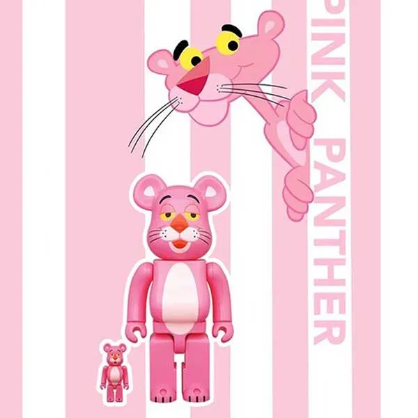 Đồ Chơi Mô Hình Bearbrick Pink Panther Màu Hồng Size 100% + 400%