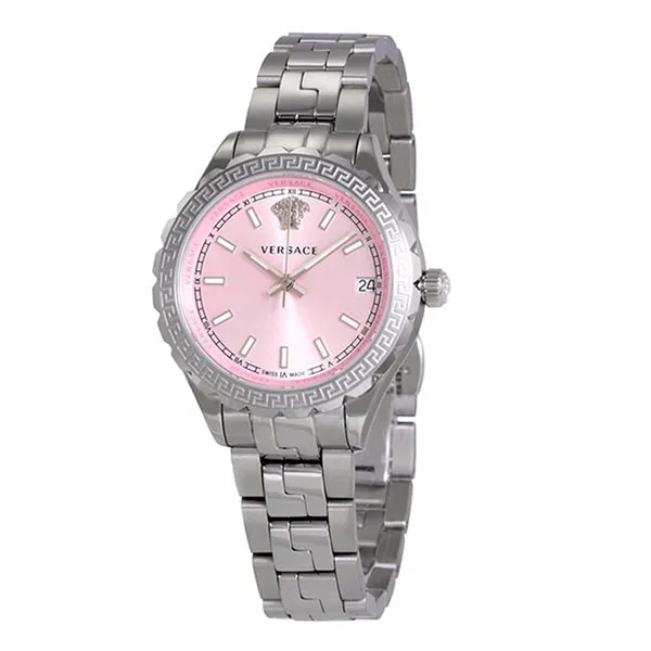 Đồng Hồ Nữ Versace Hellenyium Pink Dial Stainless Steel Ladies Watch Màu Hồng Bạc - Đồng hồ - Vua Hàng Hiệu