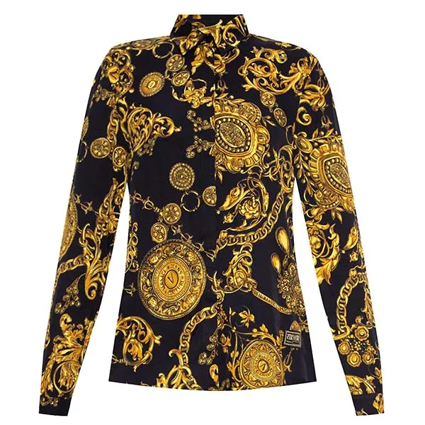 Áo Sơ Mi Versace Jeans Couture Baroque Print Họa Tiết 71HAL201 NS007 G89 Màu Đen