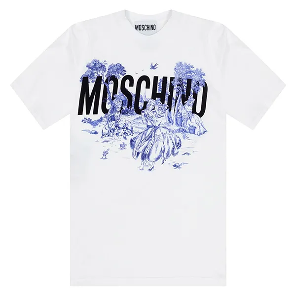 Áo Phông Moschino Logo T-Shirt A0707 5440 1001 Màu Trắng Size XS
